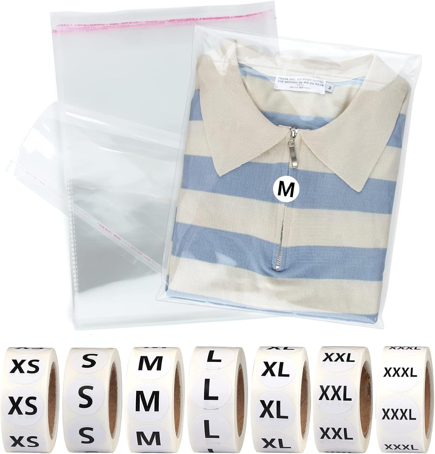 3500 Pcs Size Stickers for Clothing Size Stickers with 100