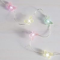 Vista 8 de Cadena de luces de mariposa para jardín, 10 pies y 40 luces LED, alambre de cobre con control remoto y temporizador para patio, terraza, cumpleaños