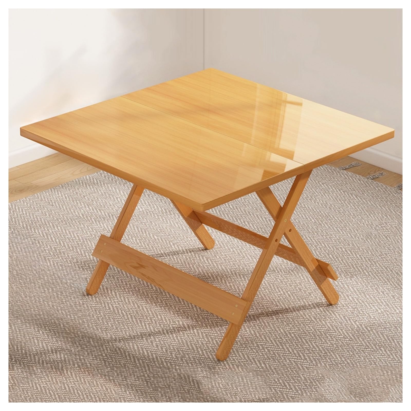 Table de mahjong pliante de 66 cm, table portable avec pieds pliables pour mahjong, domino, poker et jeux de cartes