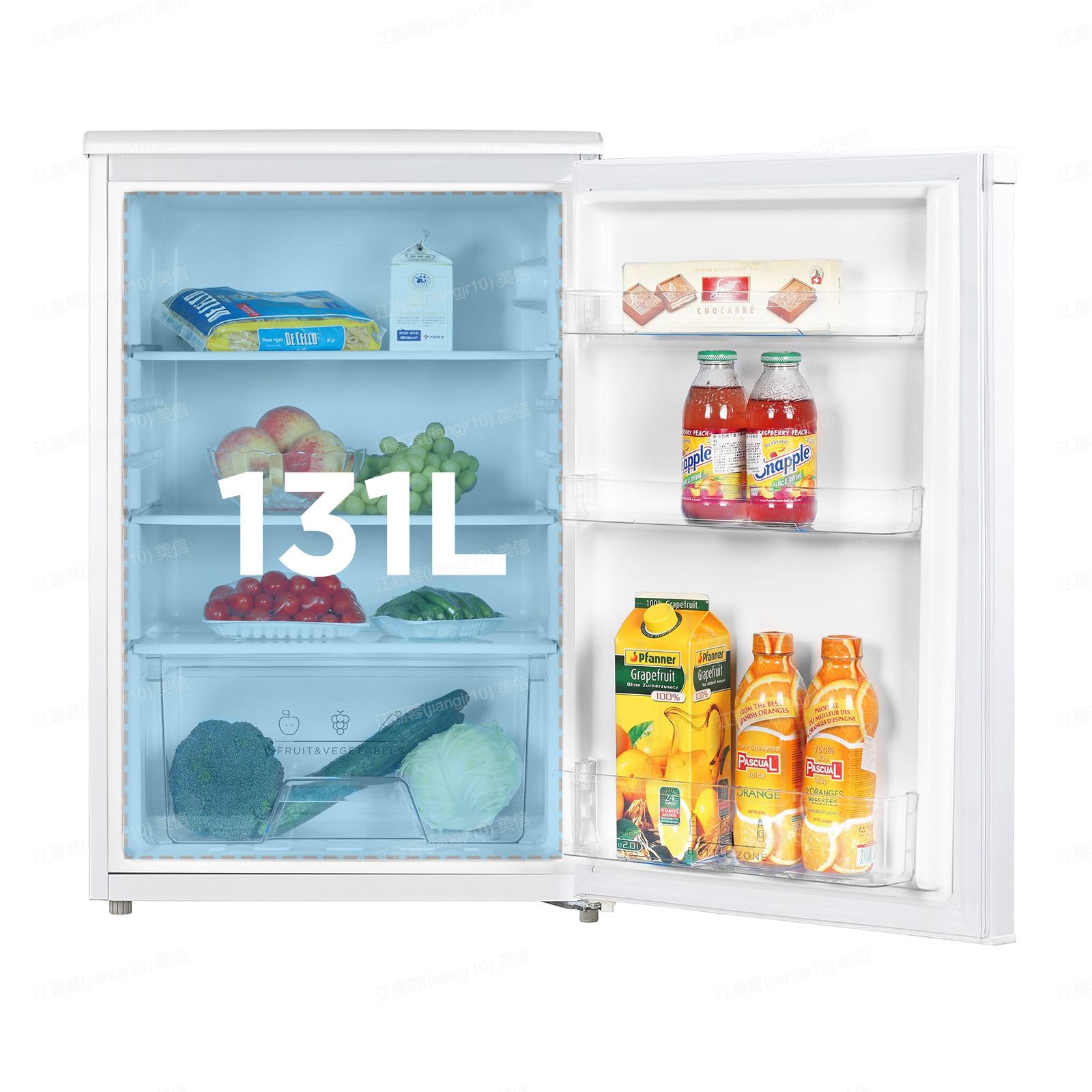 Comfee RCD133WH3(E) Kühlschrank 131L ohne Gefrierfach Inverter-Kompressor 84.5cm H 55.3cm B 72 kWh