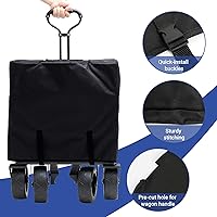 Vista 6 de Cubierta de Vagón Plegable Compatible con Carrito de Exterior y Jardín, Accesorios Antipolvo, 600D Resistente, 22"x17