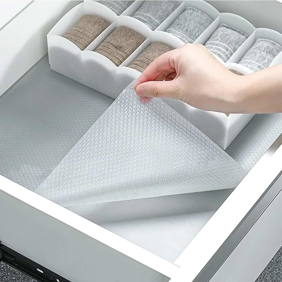 Forro para Armários Transparente, Anti Gordura, Forro para Cozinha, Gavetas e Armários, Impermeável, A Prova de Água, 400cm x 30cm