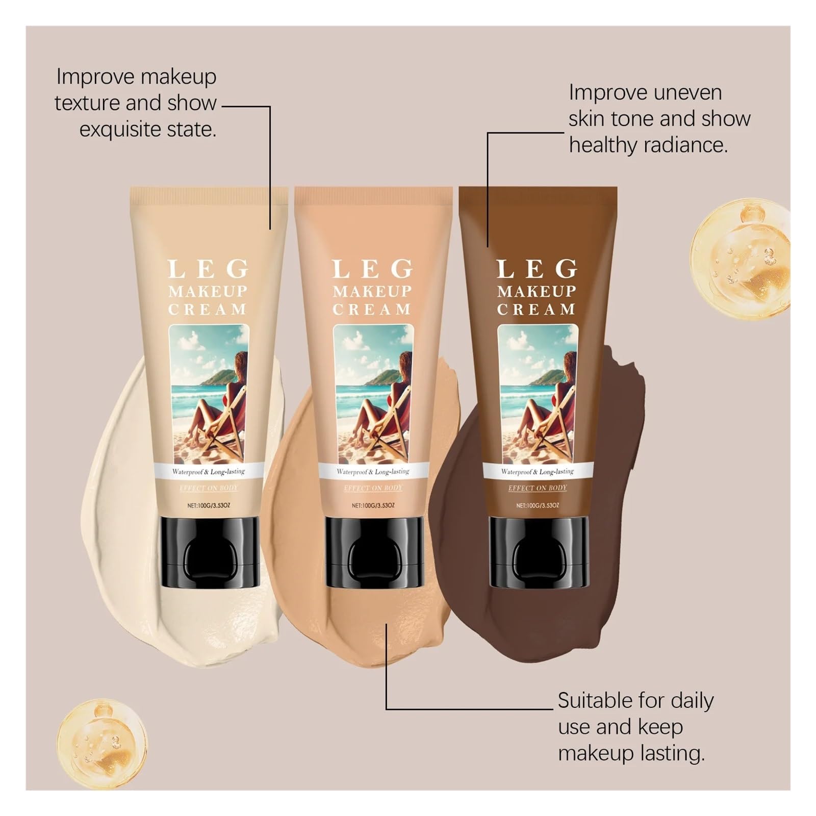 leg concealer Leg Makeup Body Lotion Langlebiger Wasserfester Anti-Transfer-Concealer