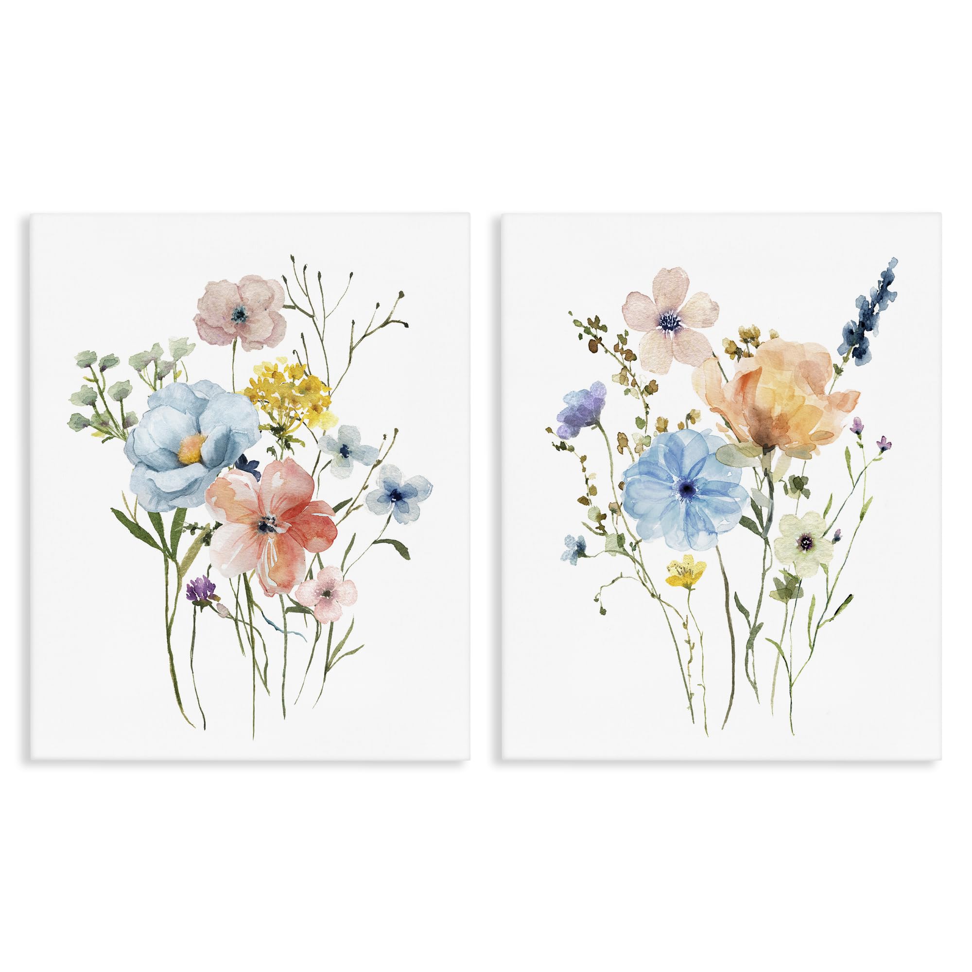 Stupell Industries 'Wildflower Sprig Bundles', 2pc Canvas Art Set 2, 24 x 30 Inches, Easy to Hang and Sturdy, Made in USA, by Livi Finn