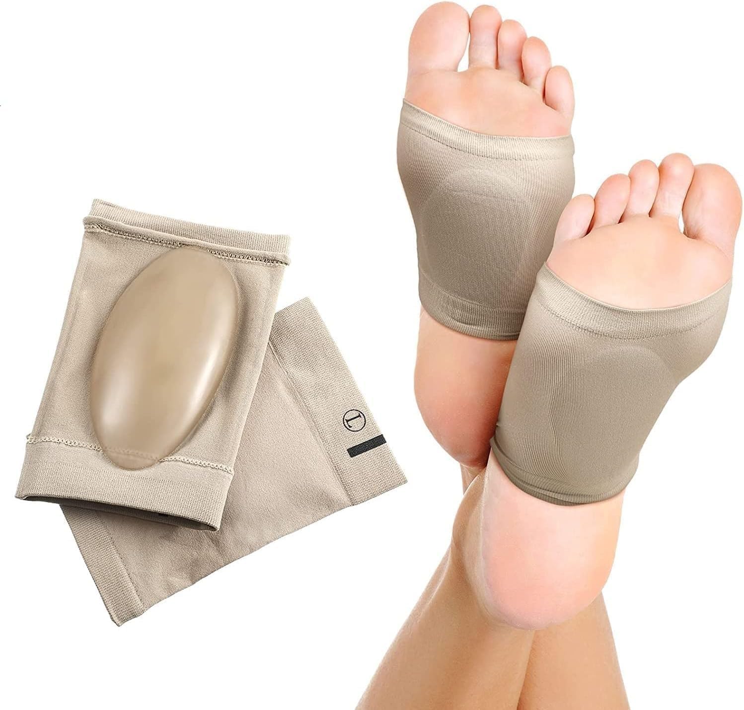 1 Pair Gel Arch Support Sleeves – Compression Orthotic Braces for Flat Feet, Plantar Fasciitis & High Arches – Breathable Foot Care Sleeves with Soft Gel Pad for Fallen Arch Pain Relief – One Size Fits All-image-5