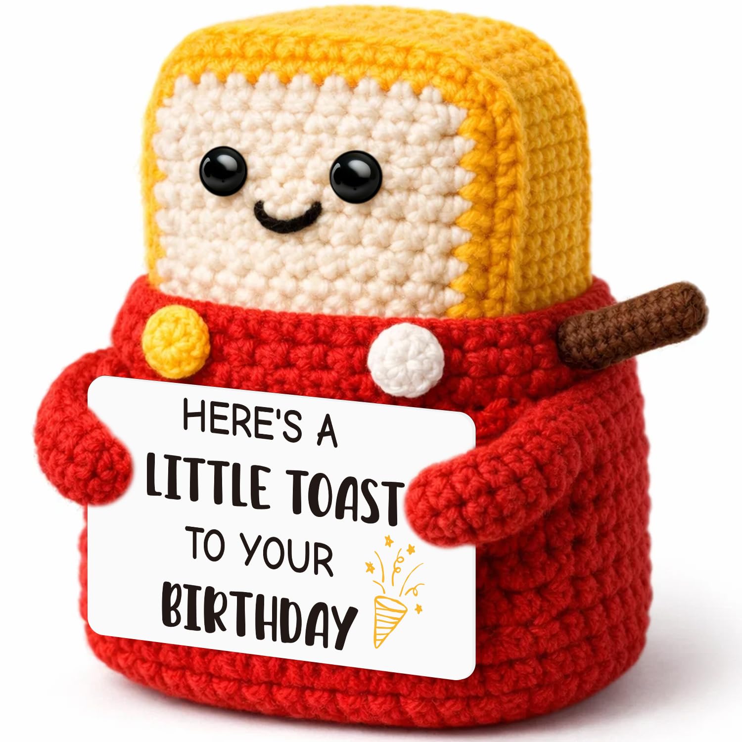 Lustiger Häkeltoaster, Geburtstagsgeschenk für Frauen und Männer, Gag-Geschenk für Erwachsene, Geburtstag, Scherzgeschenke für Kollegen, Chef, beste Freundin, Schwester, Bruder