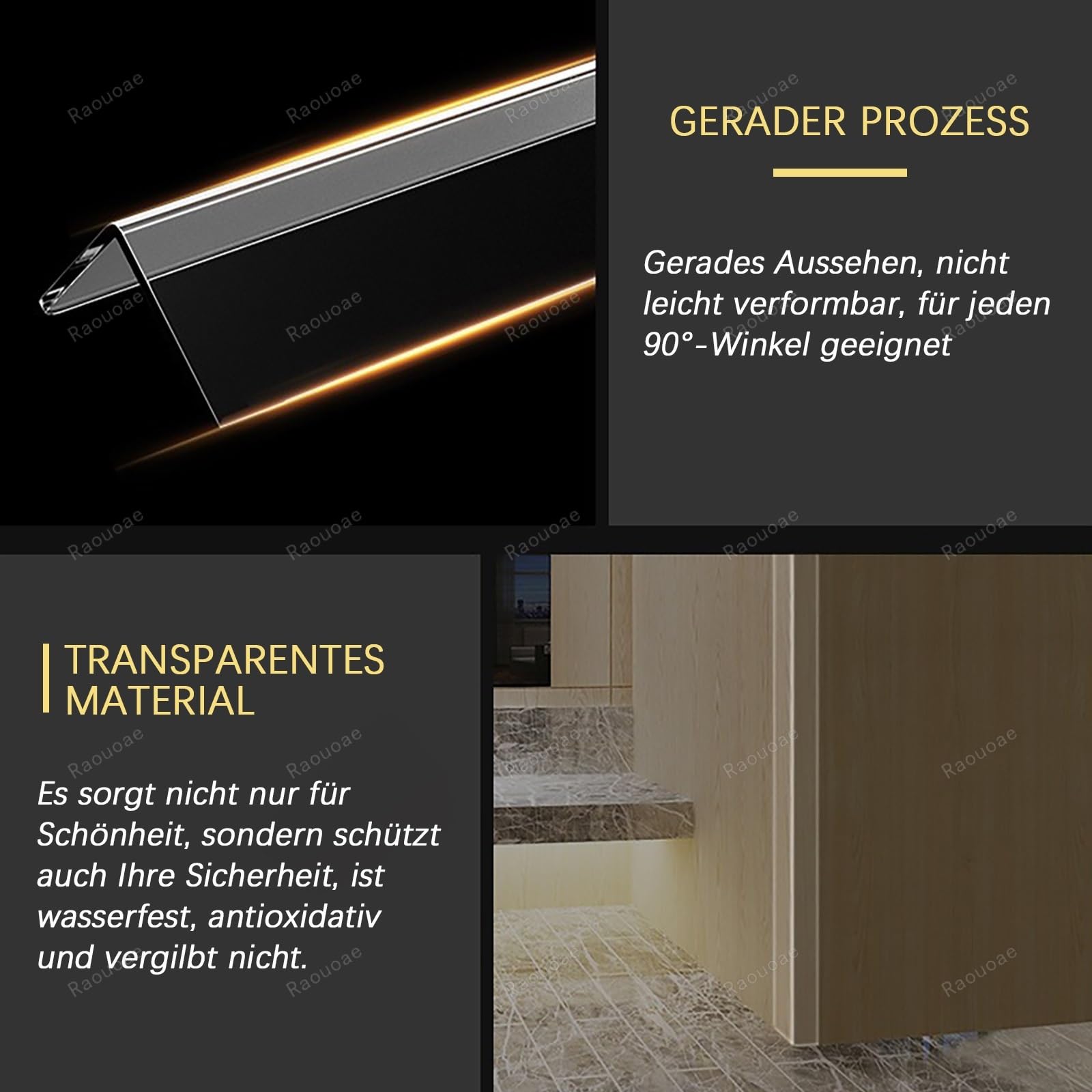 Pack De 3 Protectores De Esquinas Transparentes, Esquineras Autoadhesivas De Plástico, Protectores Para Esquinas De Pared, Reparador De Bordes, Protección Infantil Y Decoración Del Hogar(L:39.