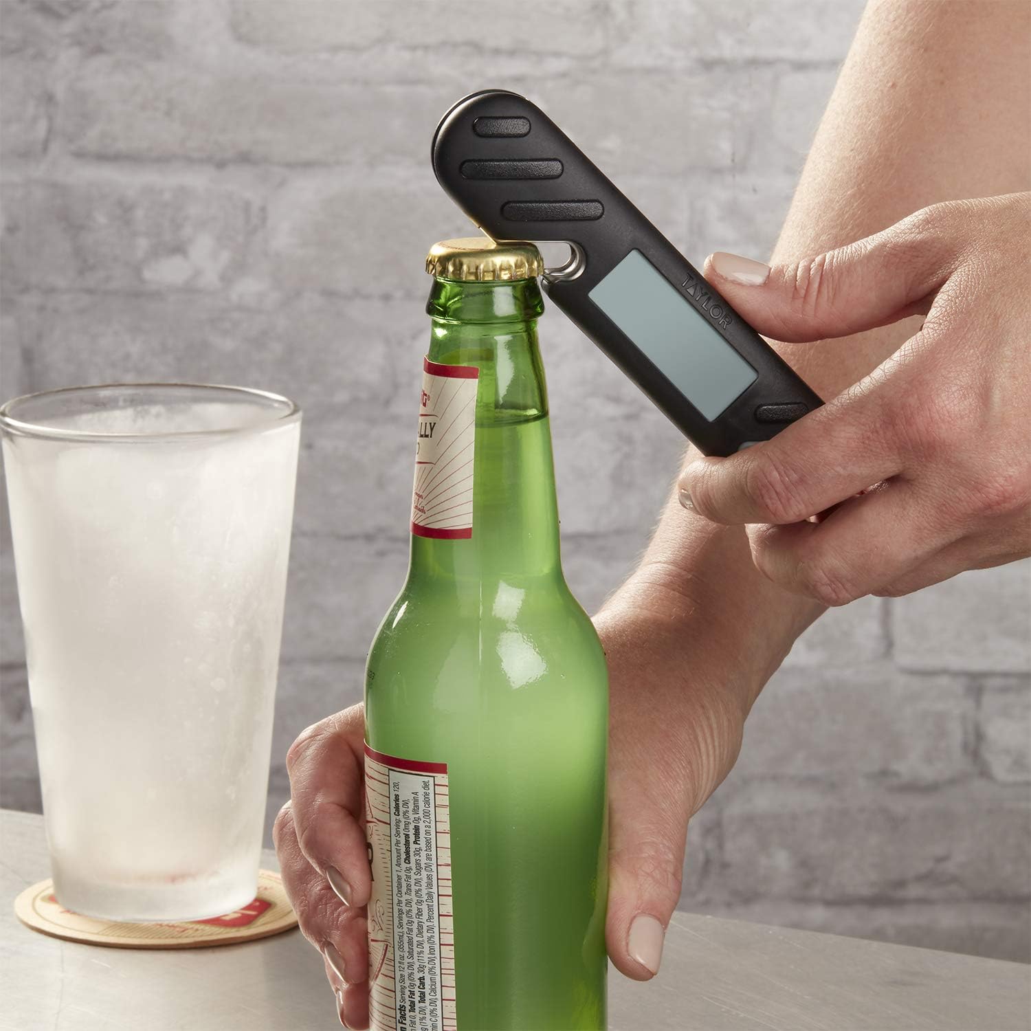 review Taylor Precision Products Folding Digital Instant Read Meat Food Grill BBQ Kitchen Cooking Thermometer with Bottle Opener, Black