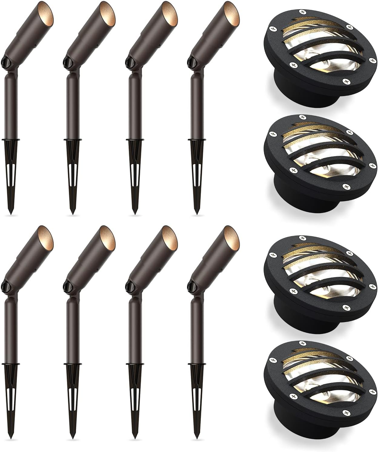 GOODSMANN Low Voltage Spotlight Landscape Lighting 3W 200 Lumens 8PK