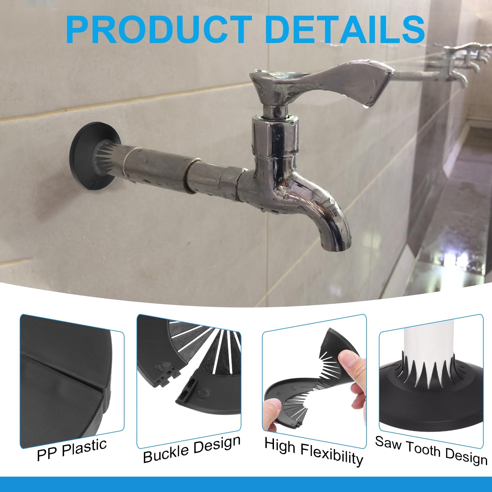 Yinpecly Pijp Cover Decoratie Fit 0,4 inch Buitendiameter Flens Waterpijp PP Plastic 12mm Rozet Kraag Pijp Cover Radiator voor Muur Pijp Buis Decoratie Wit 1 St