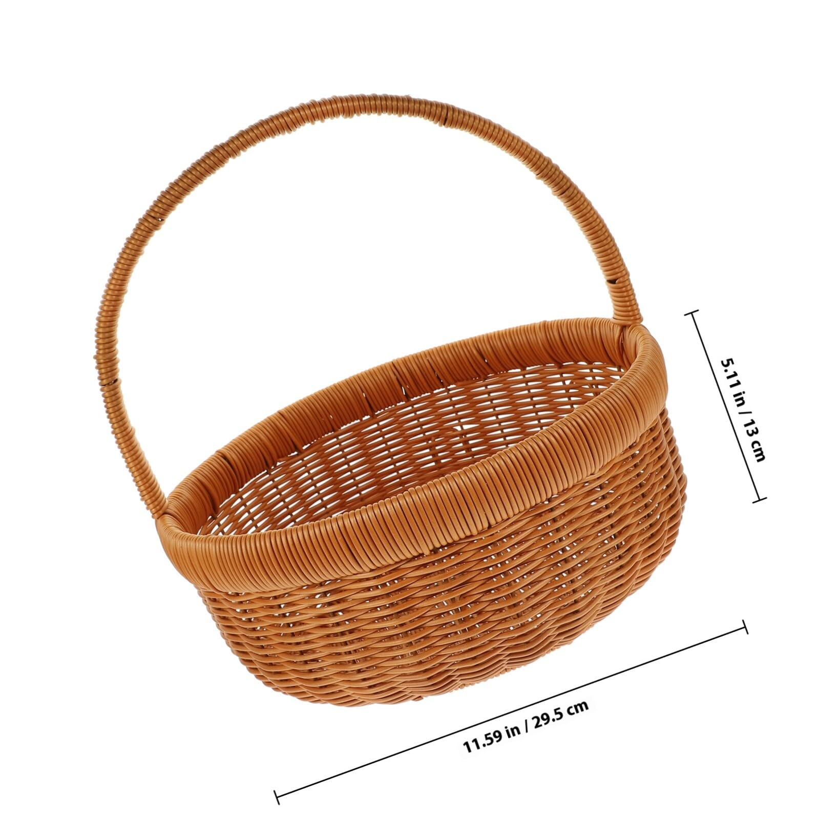Cabilock Cesta de Plástico con Diseño Abierto y Asa Portátil para Almacenar Alimentos y Frutas