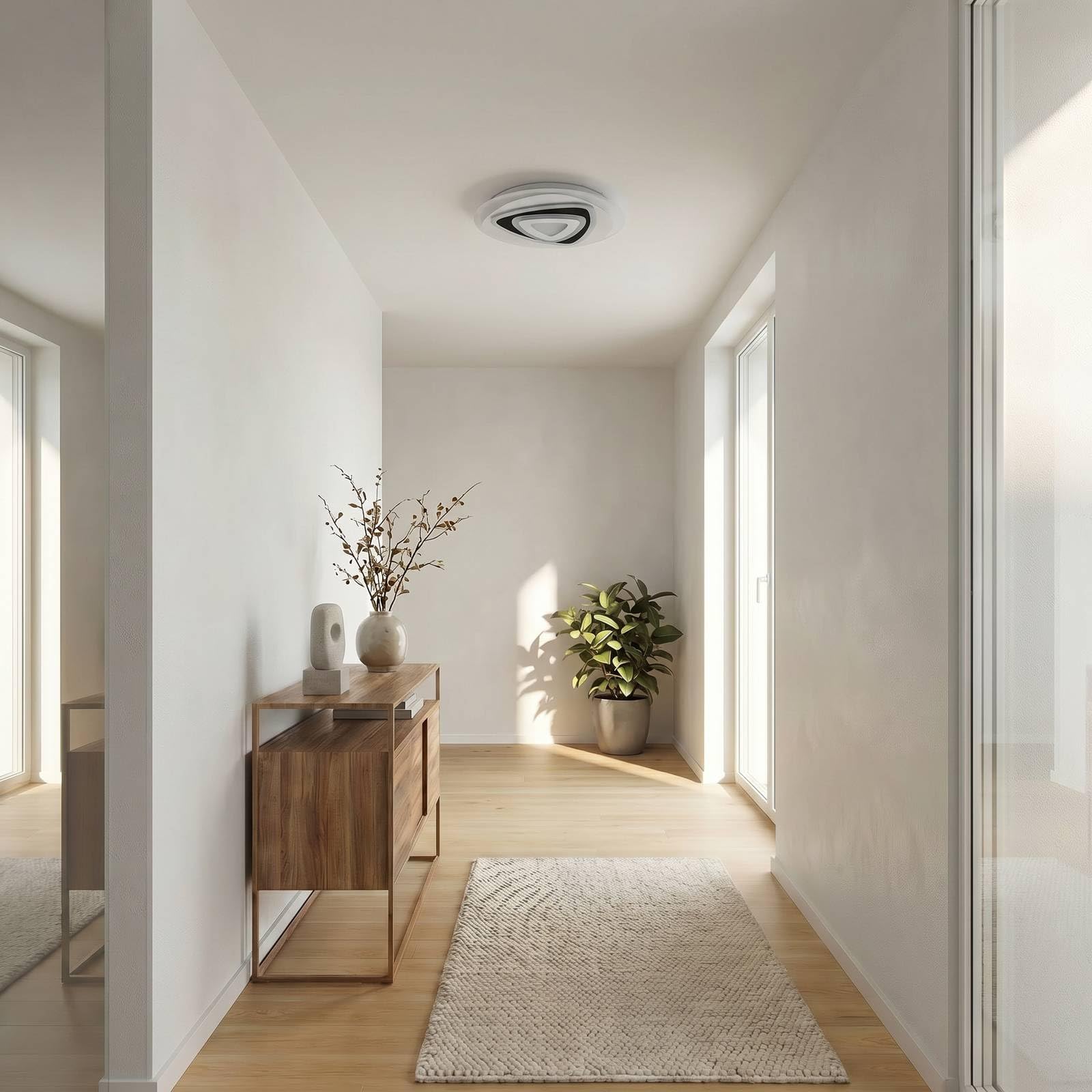 Lindby LED Lámpara de techo Rebeka (Moderno) en Blanco hecho Plástico e.o. para Salón & Comedor (1 llama, lámpara, plafón