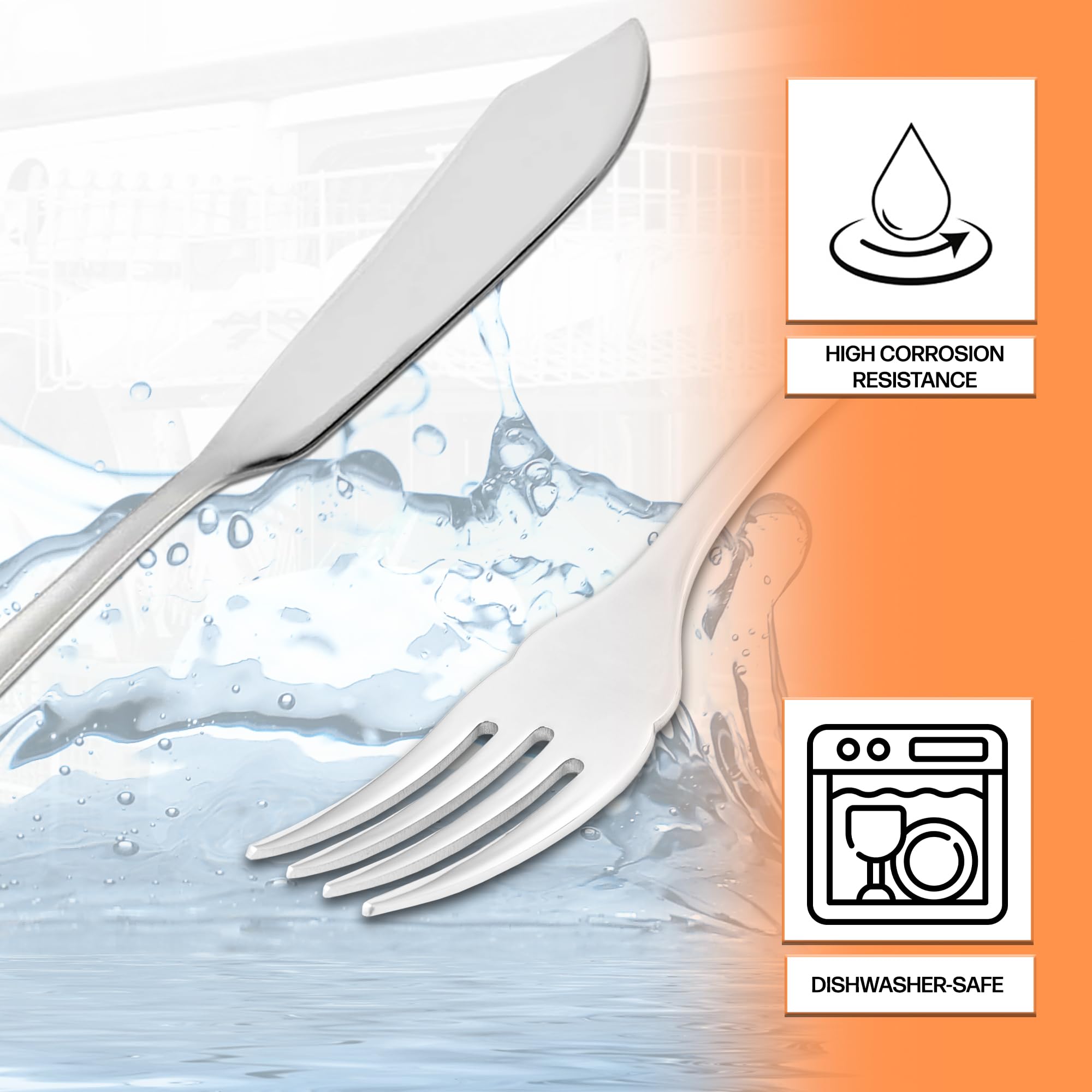 Cubiertos pescado 12 uds acero Inoxidable brillo juego completo de 12 cubiertos con tenedor de pescado y pala de pescado confort y precision facil de limpiar en lavavajillas
