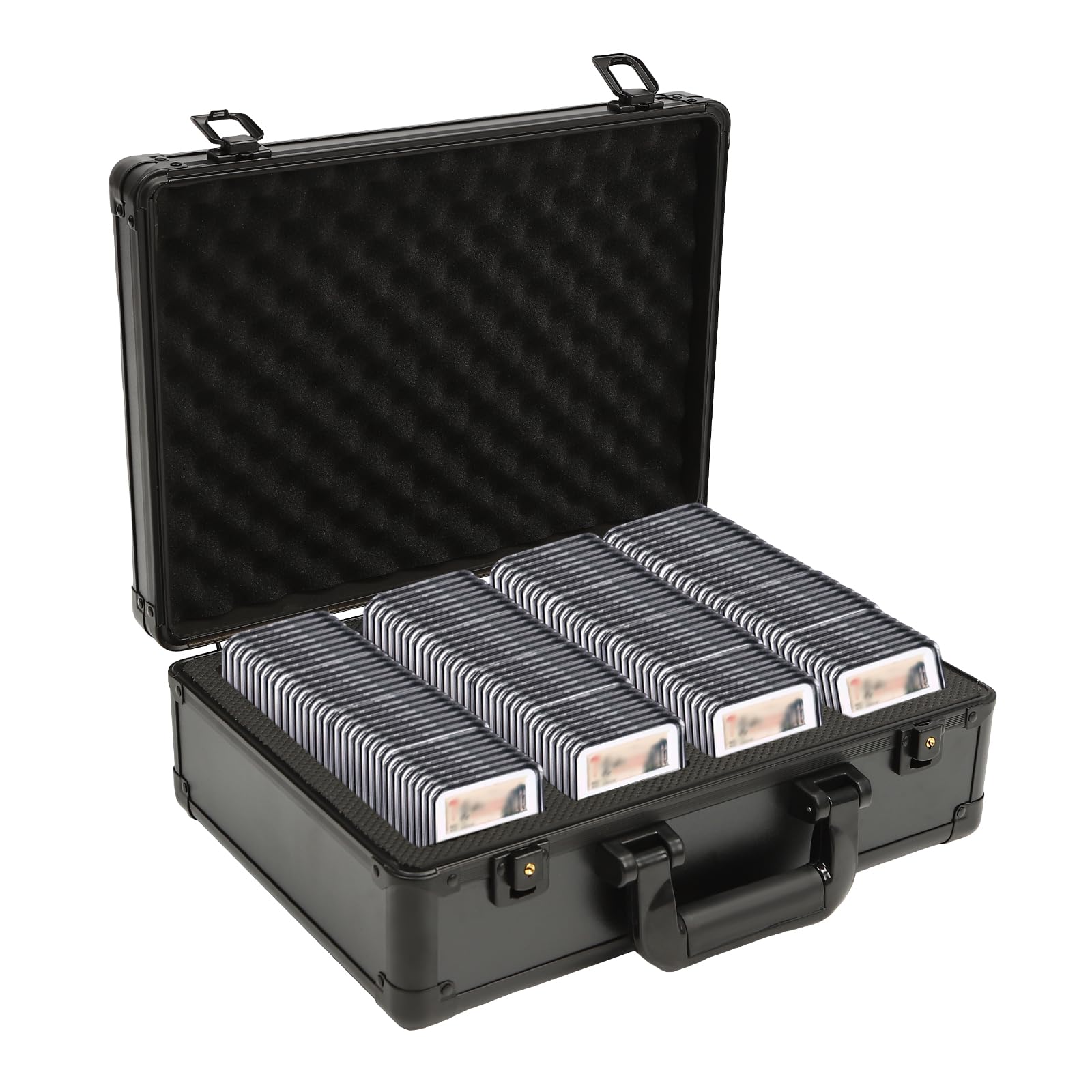 LEYSRIS Coin Storage Box, 4 Compartments Coin Slab Case Trading Card Case Coin Holder Display Case, Coin Collection Supplies for Storage, Transport,