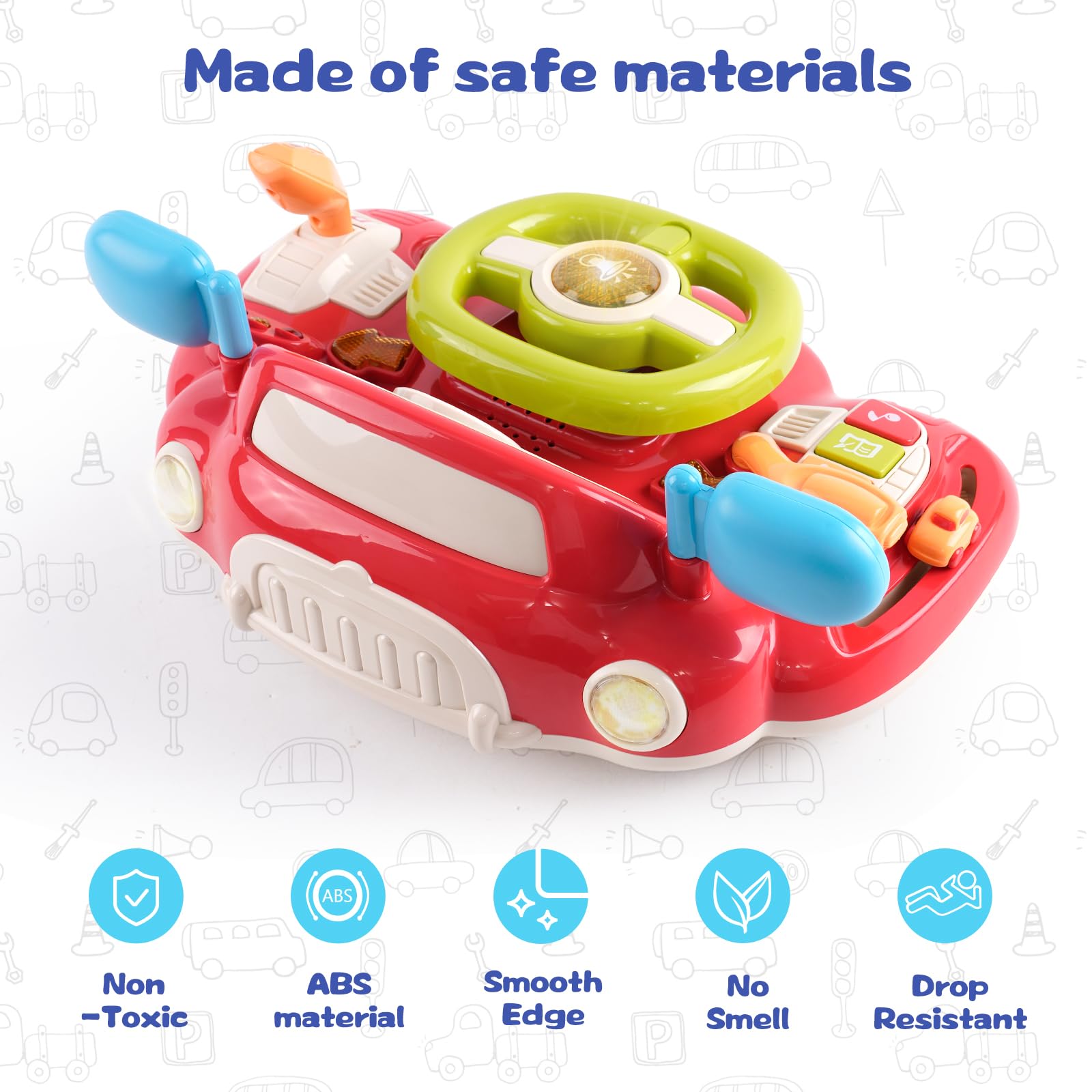 Juguetes Para Bebe Ripley JUGUETE SIMULADOR DE AUTO CON VOLANTE