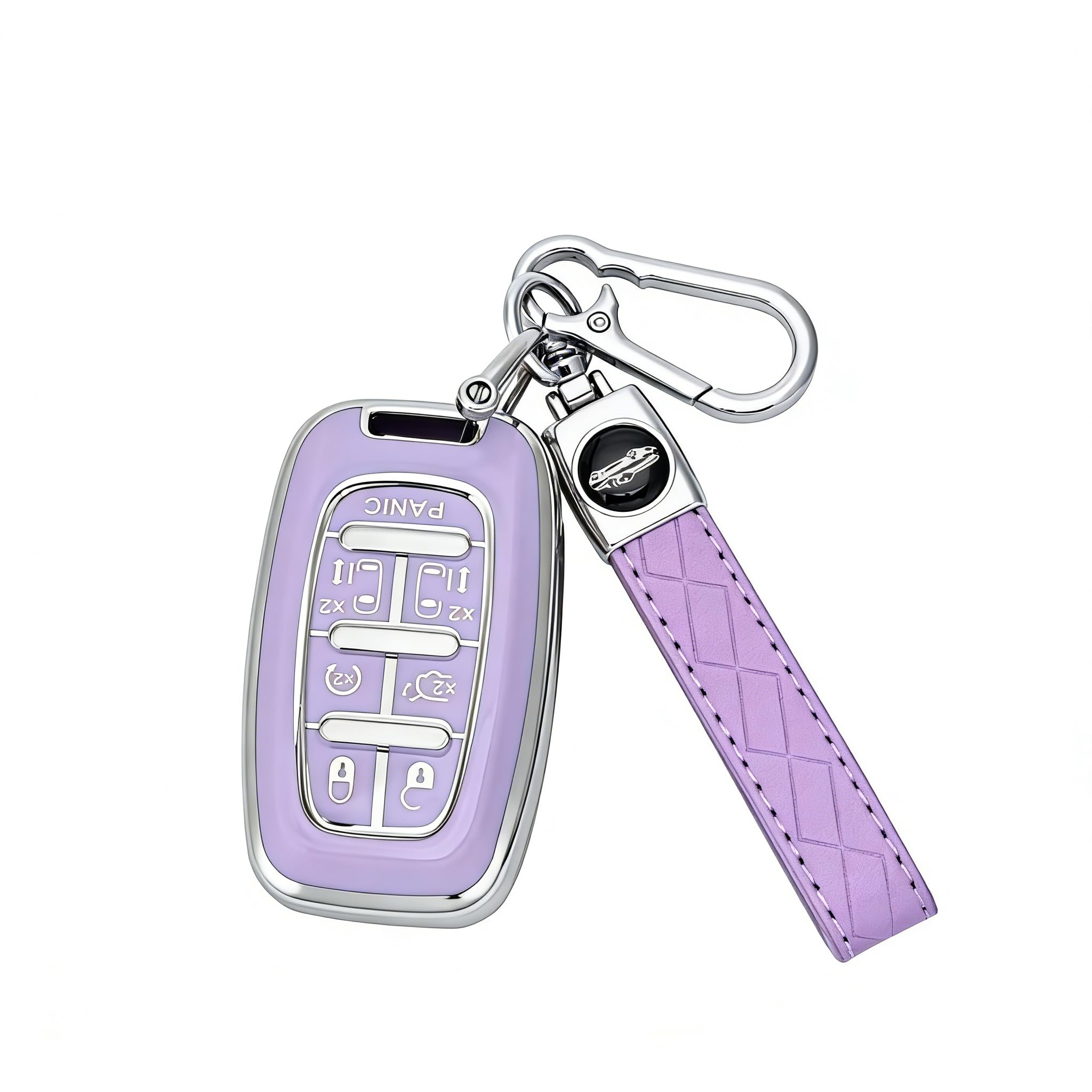 Joilery Key Fob Cover for Chrysler Pacifica, 7 Button Soft TPU Key case for 2017-2025 Touring, Pinnacle, Limited, Voyager, 2020 Proximity, Smart