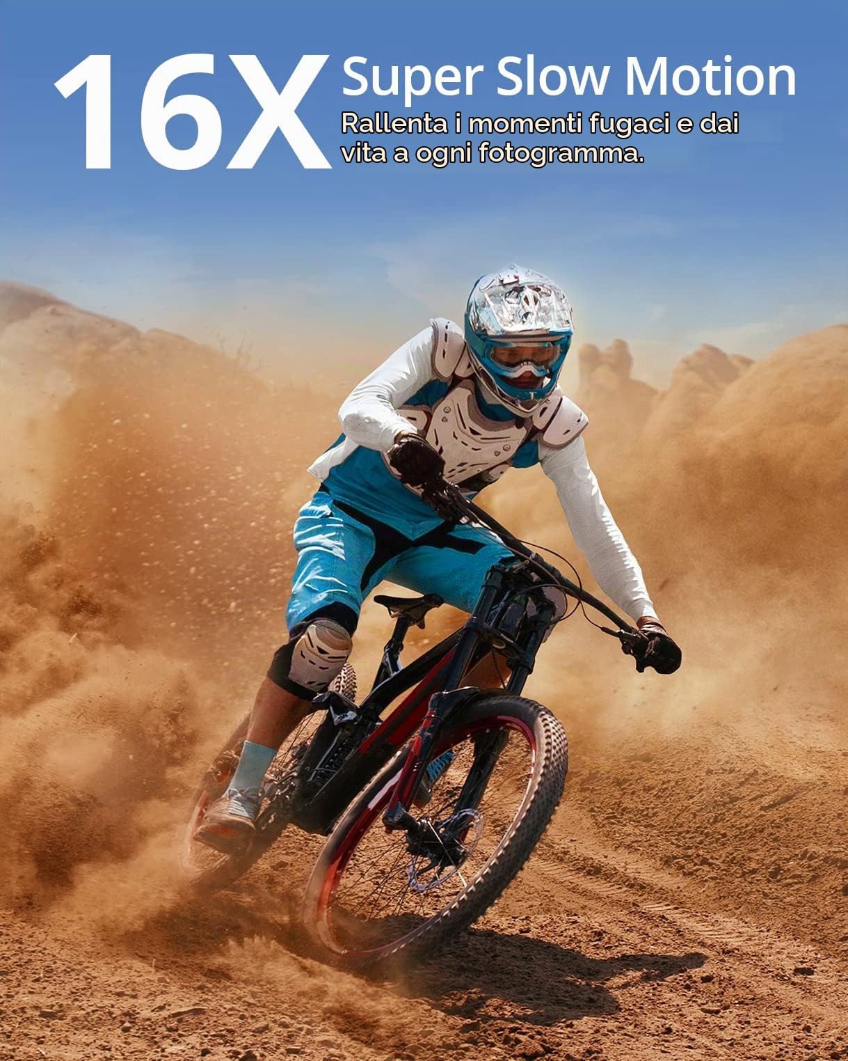 AKASO Brave 8 4K60FPS Action Cam con Scheda di Memoria MicroSDXC da 64GB