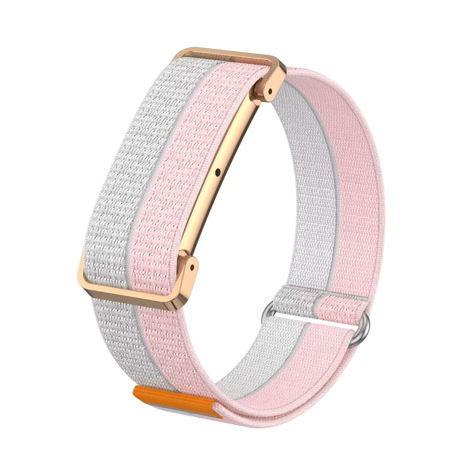 TingYR Armband Kompatibel mit Google Fitbit Air, Verstellbares gewebtes Nylon-Uhrenarmband, Ersatzarmband mit hochwertiger goldener Metallverstellschnalle und Metall-Schutzhülle.