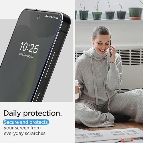 Miniatura 3 de Spigen NeoFlex - Protector de pantalla sólido diseñado para Galaxy S24 (paquete de 2), compatible con fundas
