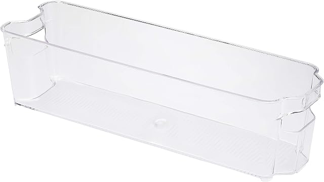 Amazon Basics Plastic Fridge Bin - Narrow (2-Pack)