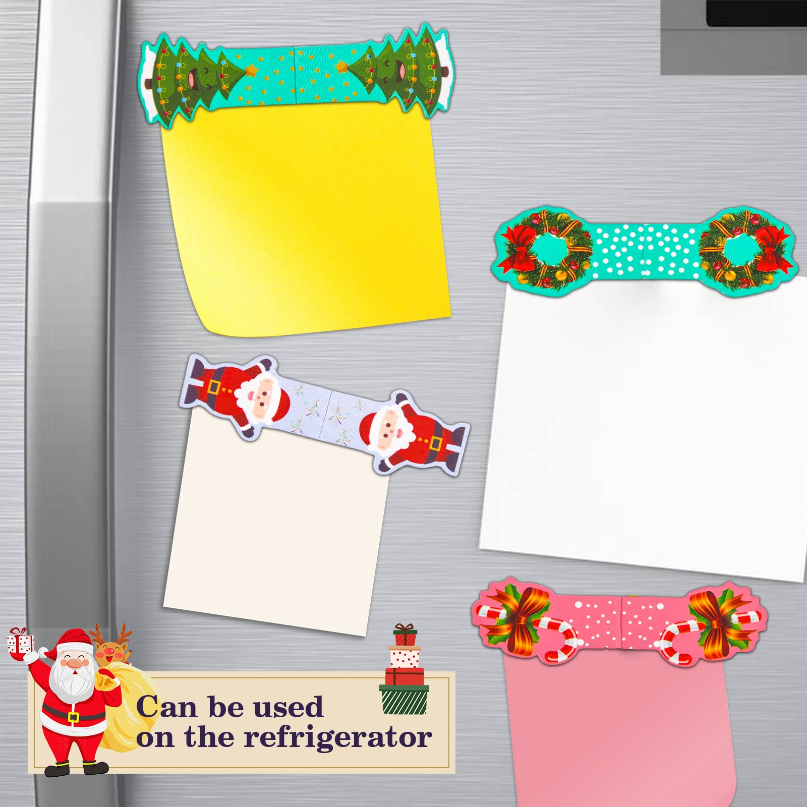 30 Pièces Marque-Pages De Caractère De Noël,Signets Magnétiques Signet De Clips,Signets Magnétiques Colorés,Marque-Pages De Noël,Magnétiques Page Clip