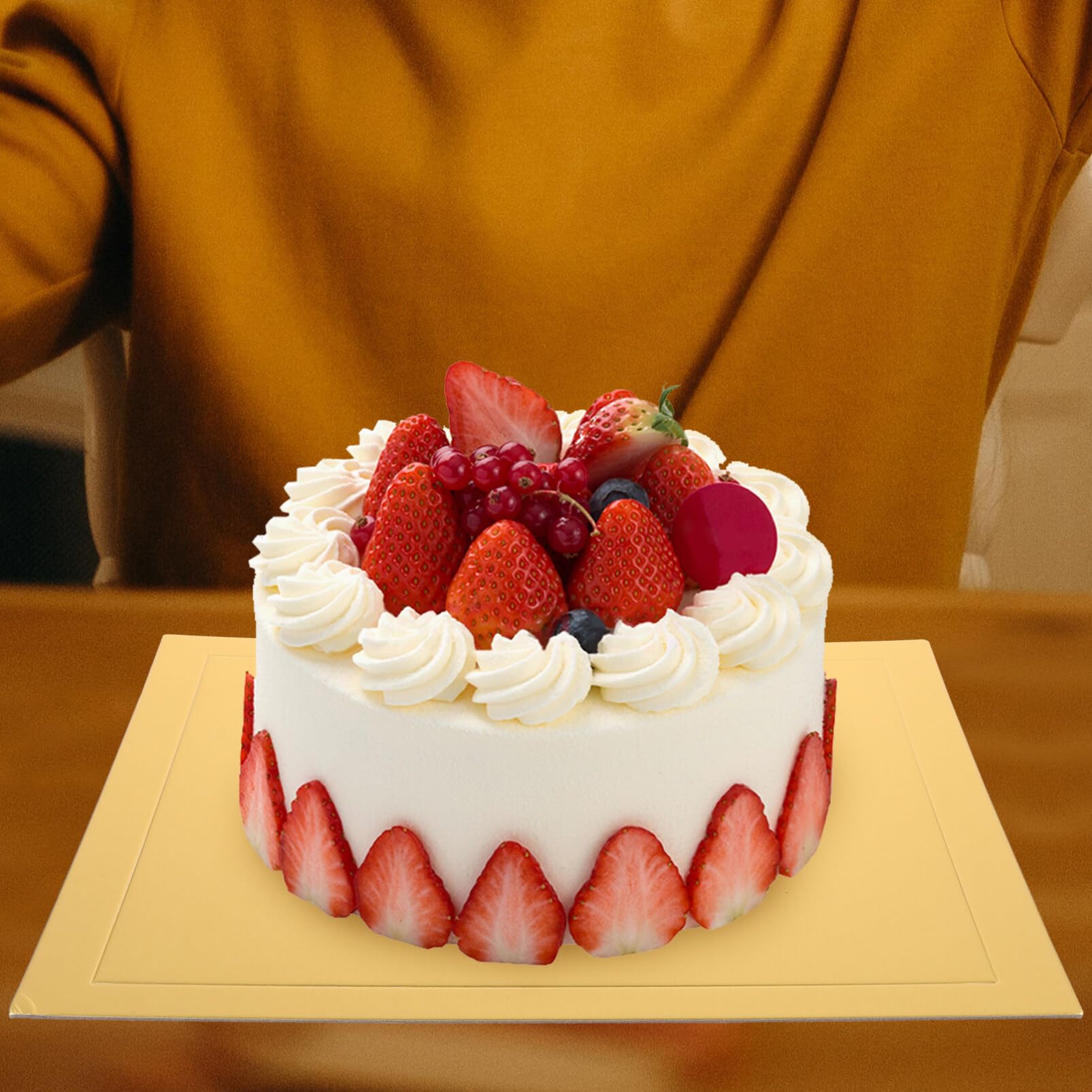 5 Pezzi Di Torta Oro Tappetino Di Carta Cheesecake Base Di Servizio Per Torta Fornitura Di Cottura Basi Per Torta Di Partito Basi Per Torta Quadrate Vassoi Per Torte Accessori Per