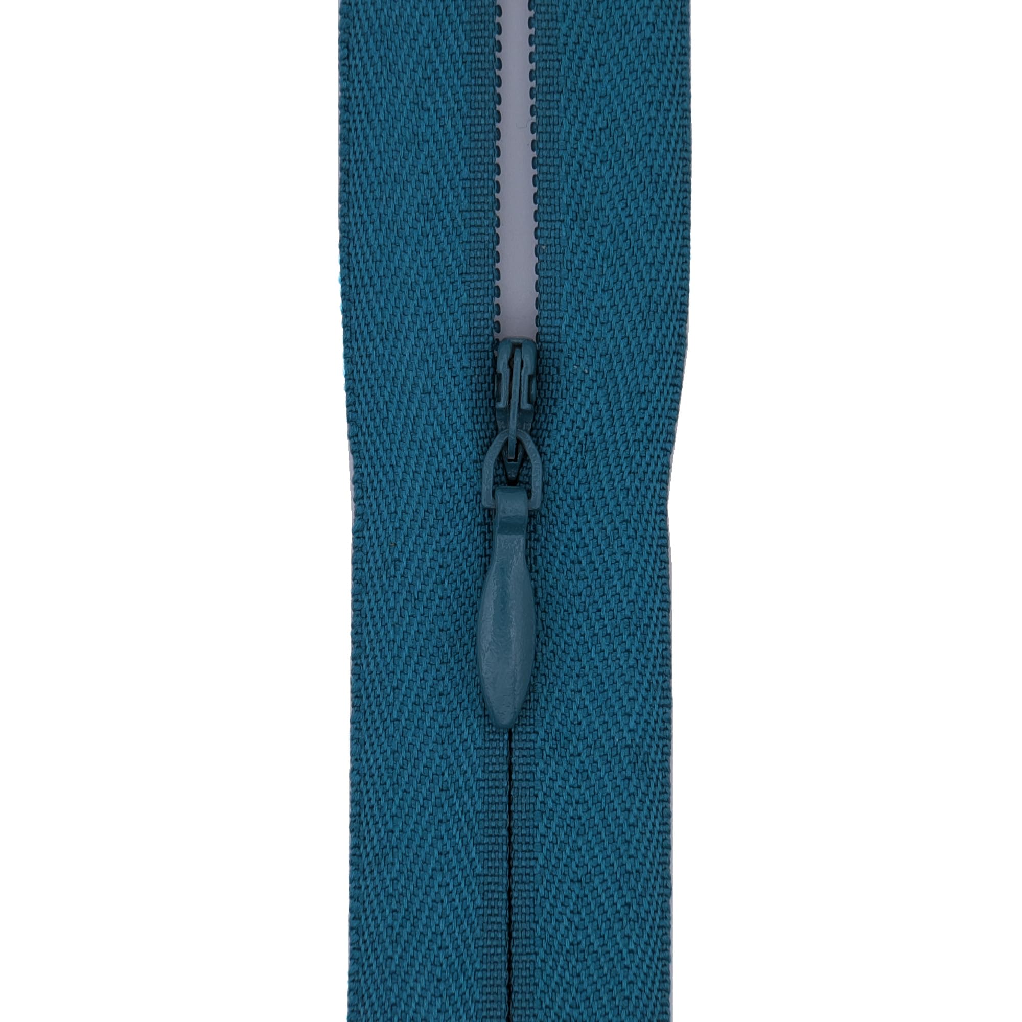 Y-Connection Deep Marine Teal #3 Invisible Zip 16 Inch (40Cm) – Close-End With Woven Tape For Sofa Cushions, Pillows & Dress Backs - Professional Hidden Nylon Zips For Home Decor & Dressmaking -1 Zip (Deep Marine Teal)