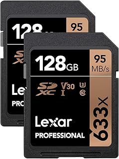 Lexar Professional 633x 128GB SDXC UHS-I Card w/Image Rescue 5 Software - LSD128GCB1NL6332 (2 Pack)