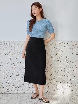Amazon.com: Women's 2024 Casual Maxi Long Skirt Solid High