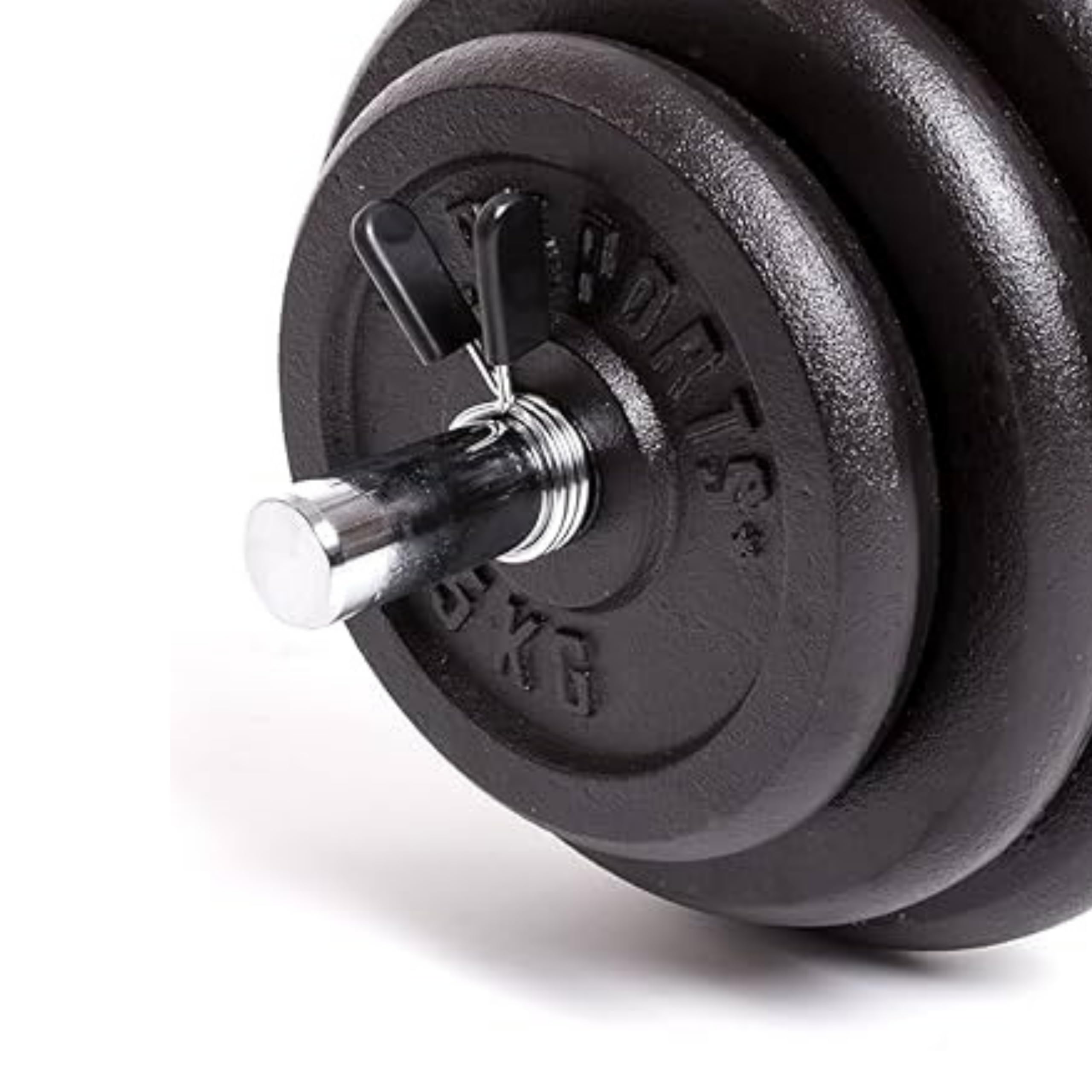 Manubrio Palestra ø 25 mm in Acciaio con Ferma Dischi a Molle – Manubri Regolabili Componibili 40 cm 1,5 kg – Asta Manubrio per Dischi, Palestra e Home Gym