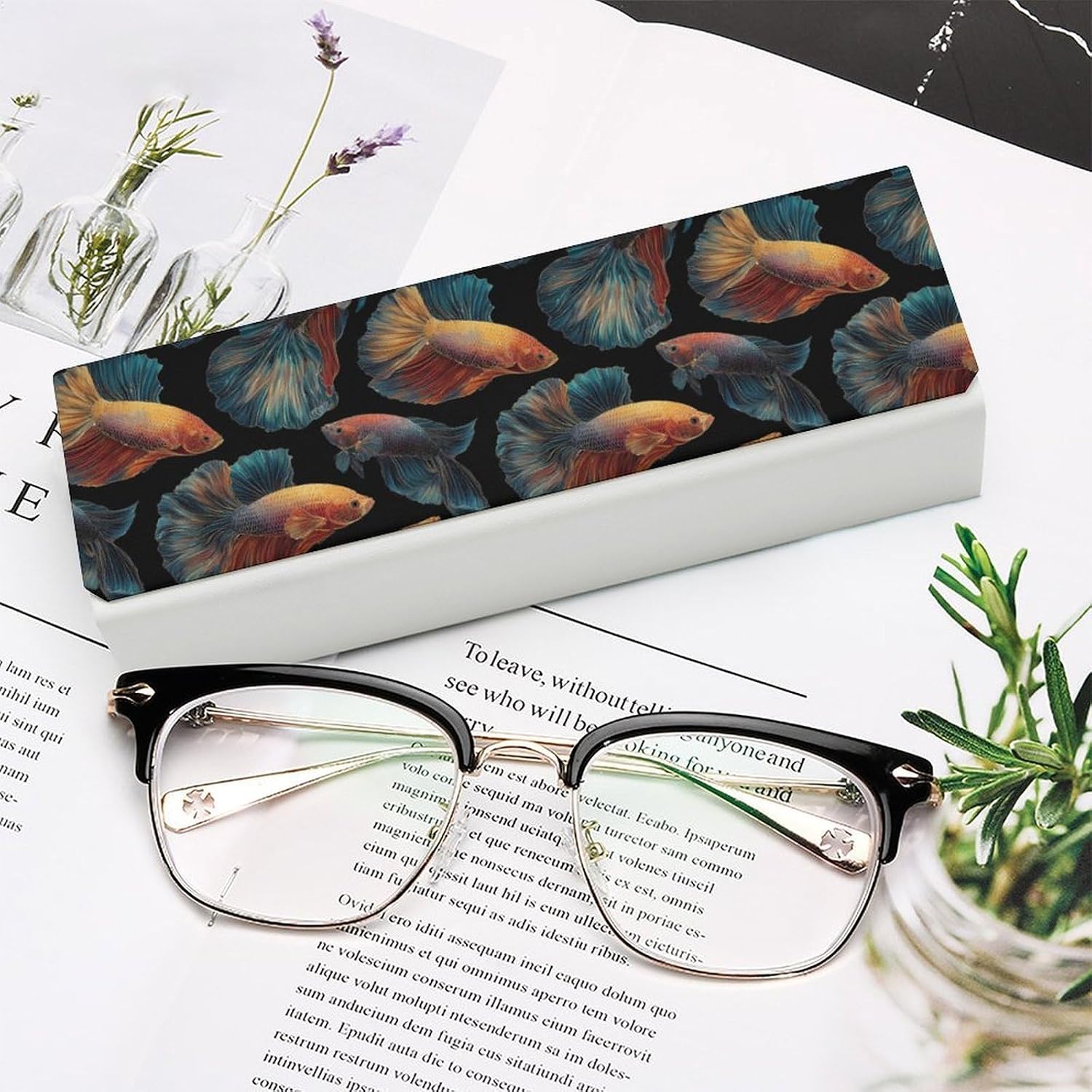 Betta Fish Novelty Eyeglass Cases Hard Shells Glasses Holder image 5