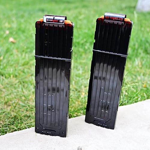 Miniatura 5 de Paquete de 2 cargadores de clip de recarga rápida de 18 dardos para Nerf N-Strike Elite Series (negro)