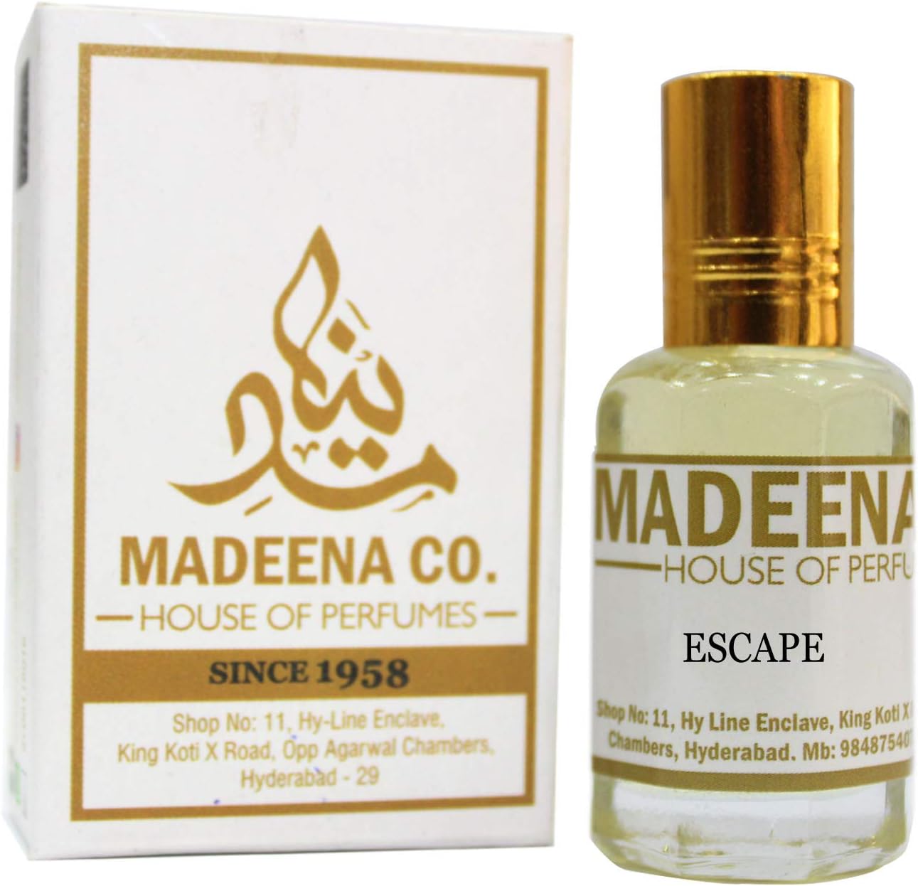 MADEENA CO. Escape 12Ml; Real & Natural Attar; Best Attar For Men and Women; 100% Alcohol Free & Long Lasting Attar.