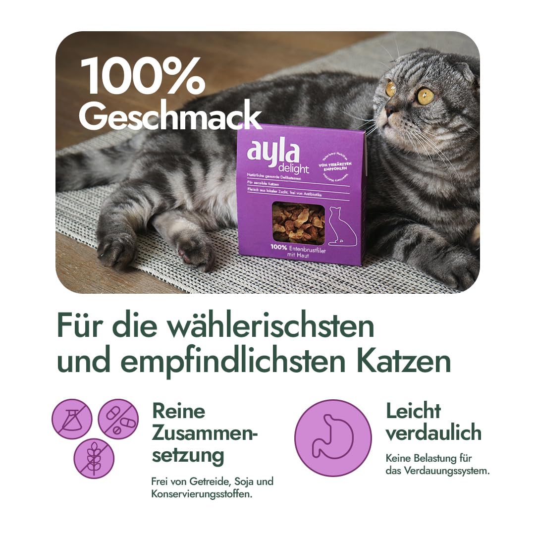 AYLA Mélange de canard premium pour chats lyophilisé 5 x 28 g