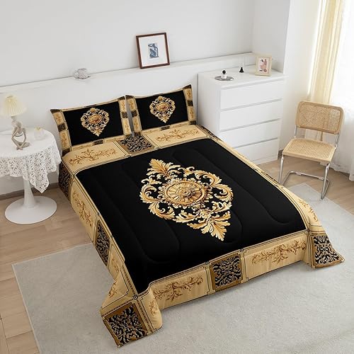 Miniatura 3 de jejeloiu Juego de ropa de cama floral Vinatge de tamaño individual para niños y niñas, juego de edredón tradicional para niños, edredón retro con