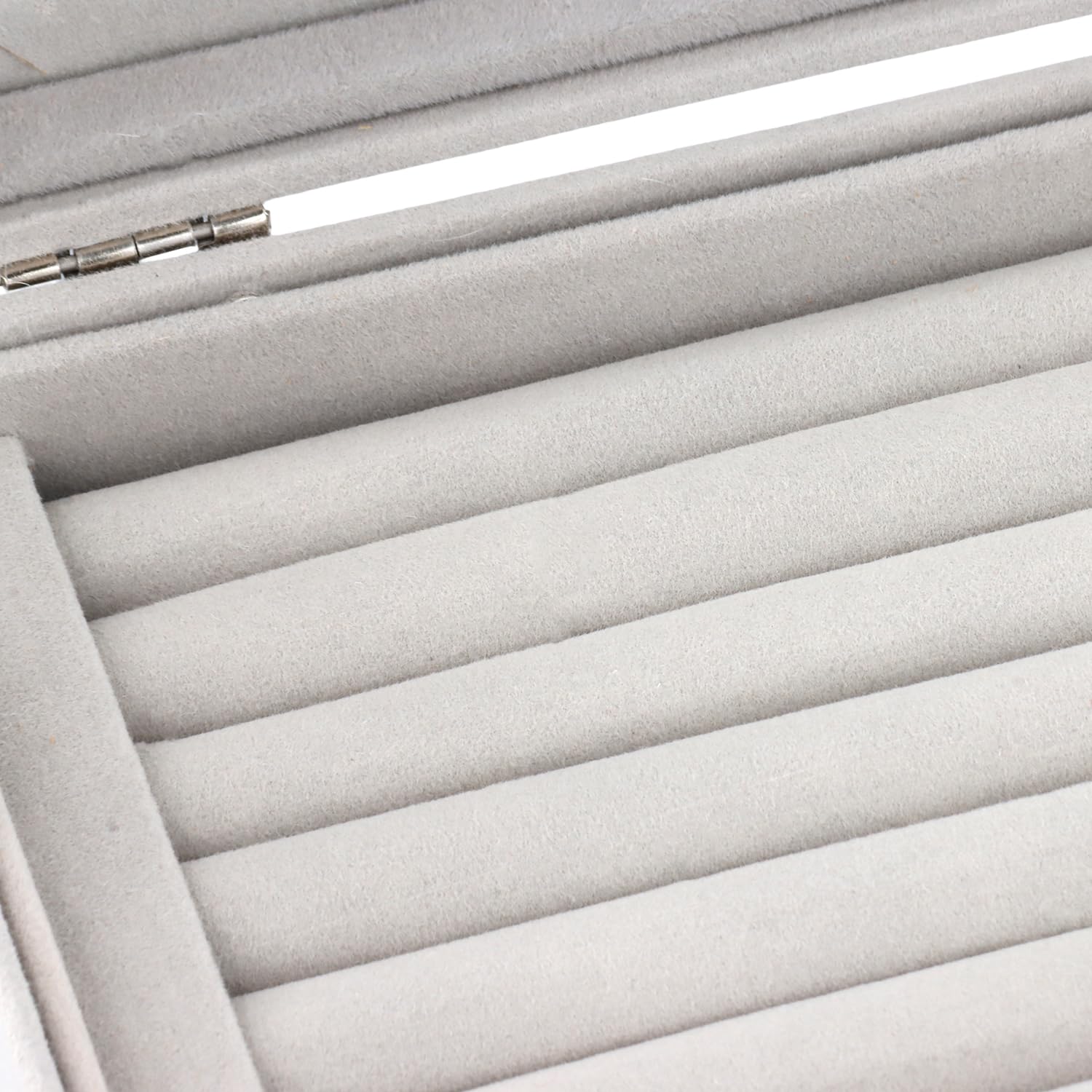 QWORK® Joyero de Terciopelo con Tapa Transparente, Organizador de Anillos 7 Compartimentos