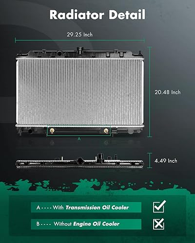 Vista 249 de SCITOO Reemplazo completo del radiador de aluminio para 1993-1998 para Toyota para T100 2.7L 3.0L 3.4L 2090 Radiador