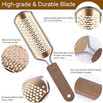 2 Pack Foot File Callus Remover Rasp Feet Scrubber for Dead Skin