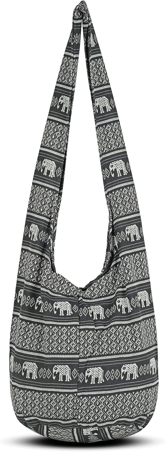 Your Cozy Boho Crossbody Bag for Women – Handmade Cotton Sling Bag Lightweight Unisex Travel Purse with Zipper - Image 4