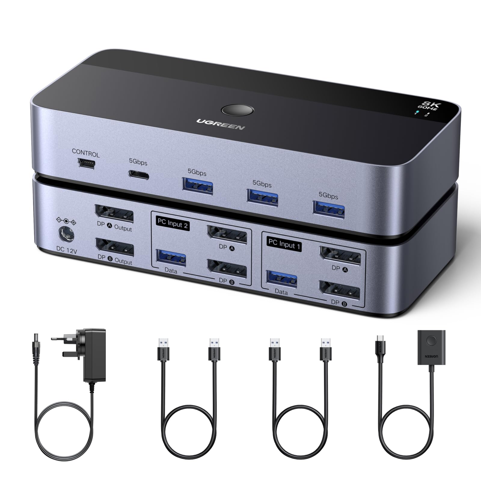 8K 2 DisplayPort+1 HDMI KVM切替器 HHG13 Amazon.co.jp: UGREEN 8K@60Hz DisplayPort KVM切替器 2モニター対応 2