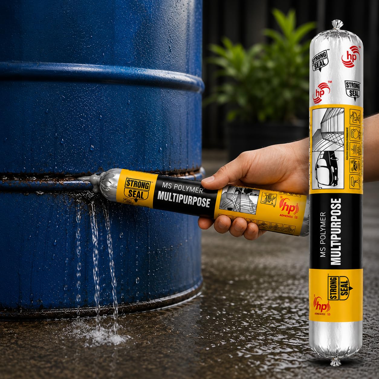 HP Strong Seal MS Polymer Multipurpose Sealant 9025 | High Strength Waterproof Construction Adhesive | Flexible, Weatherproof Bonding for Wood, Metal, Glass, Concrete & Stone | 600ml-image-3