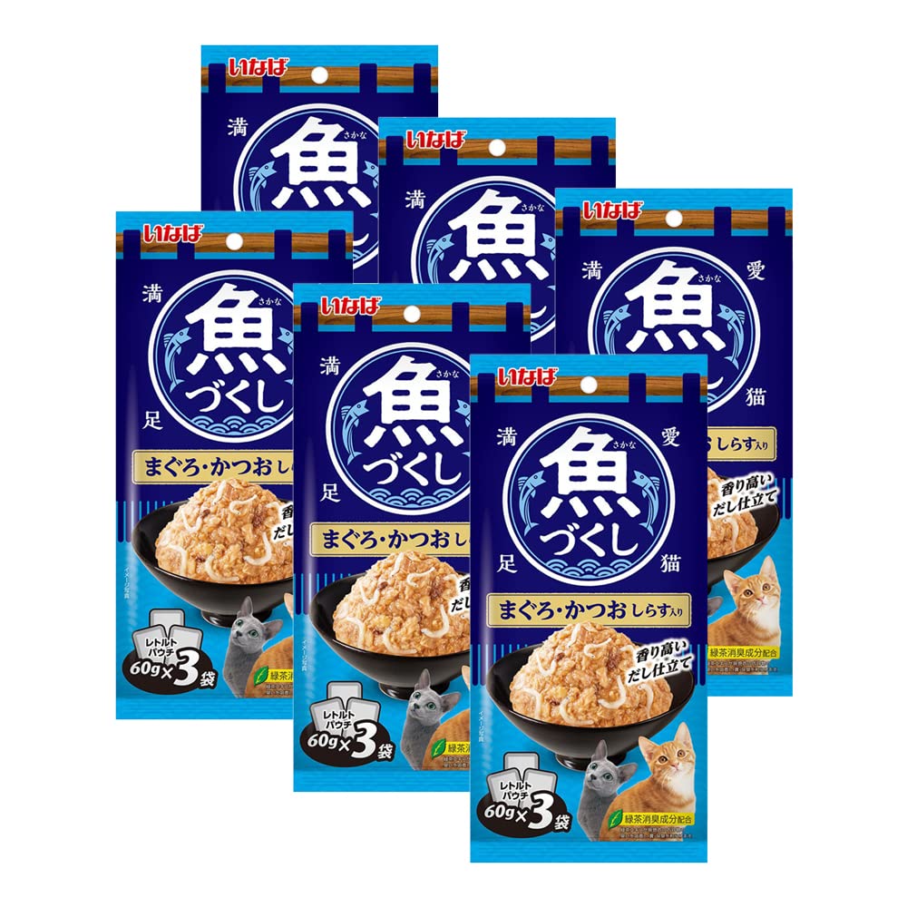 チャオ (CIAO) いなば 魚づくし まぐろ・かつお しらす入り 60g×3袋…