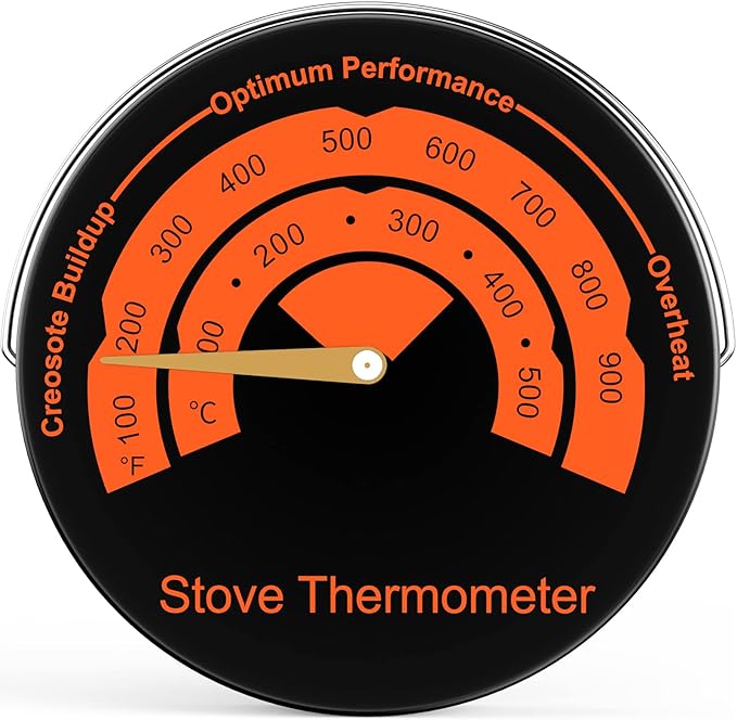 Stove Thermometer Fireplace Pipe Thermometer for