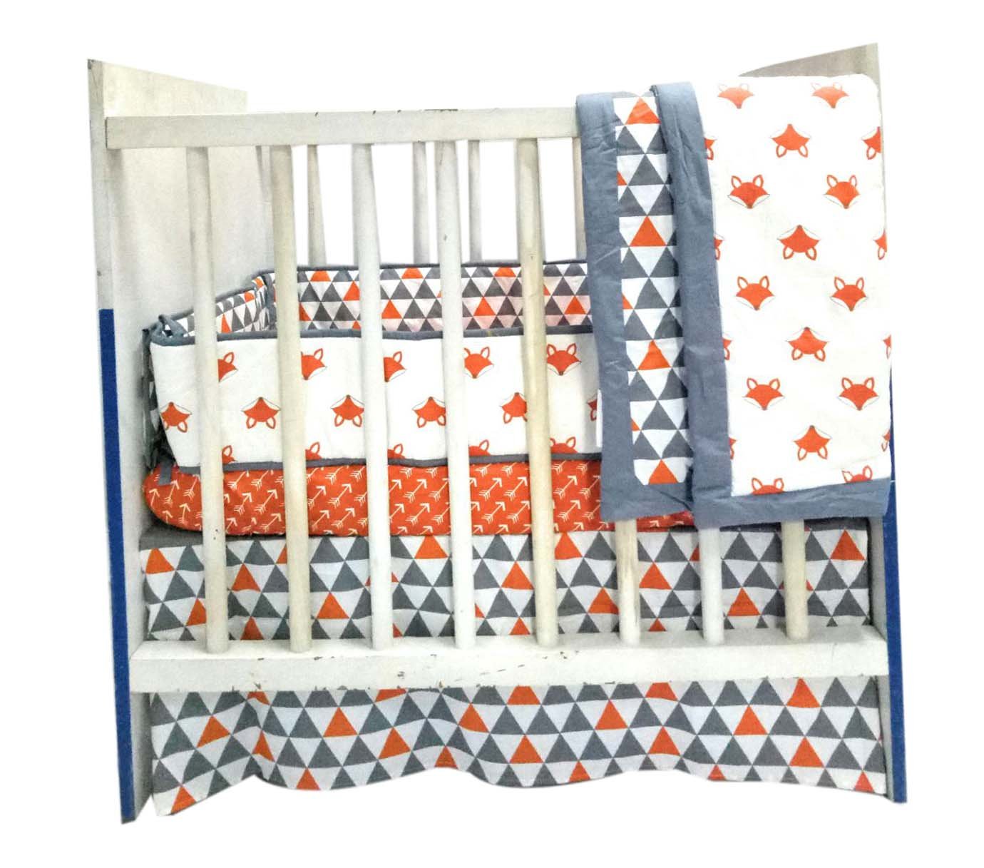 orange crib sheets