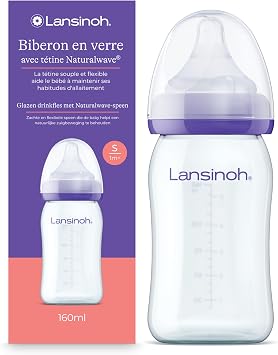 Lansinoh Lansinoh Biberon en Verre NaturalWave 160 ml Débit Lent