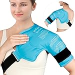 Comfytemp Shoulder Ice Pack Rotator Cuff Cold Therapy, FSA Wearables HSA Eligible, Ice Packs for Injuries Reusable, Instant Compression for Shoulder Pain Relief, Surgery Recovery Gift (Small & Medium)