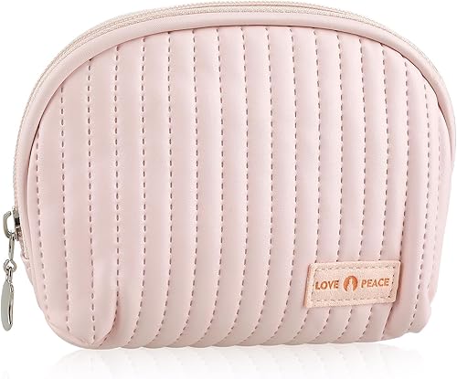 Bolsa de cuero suave, bolsa de almacenamiento de servilletas sanitarias, organizador de almohadilla menstrual portátil, bonita bolsa de maquillaje,