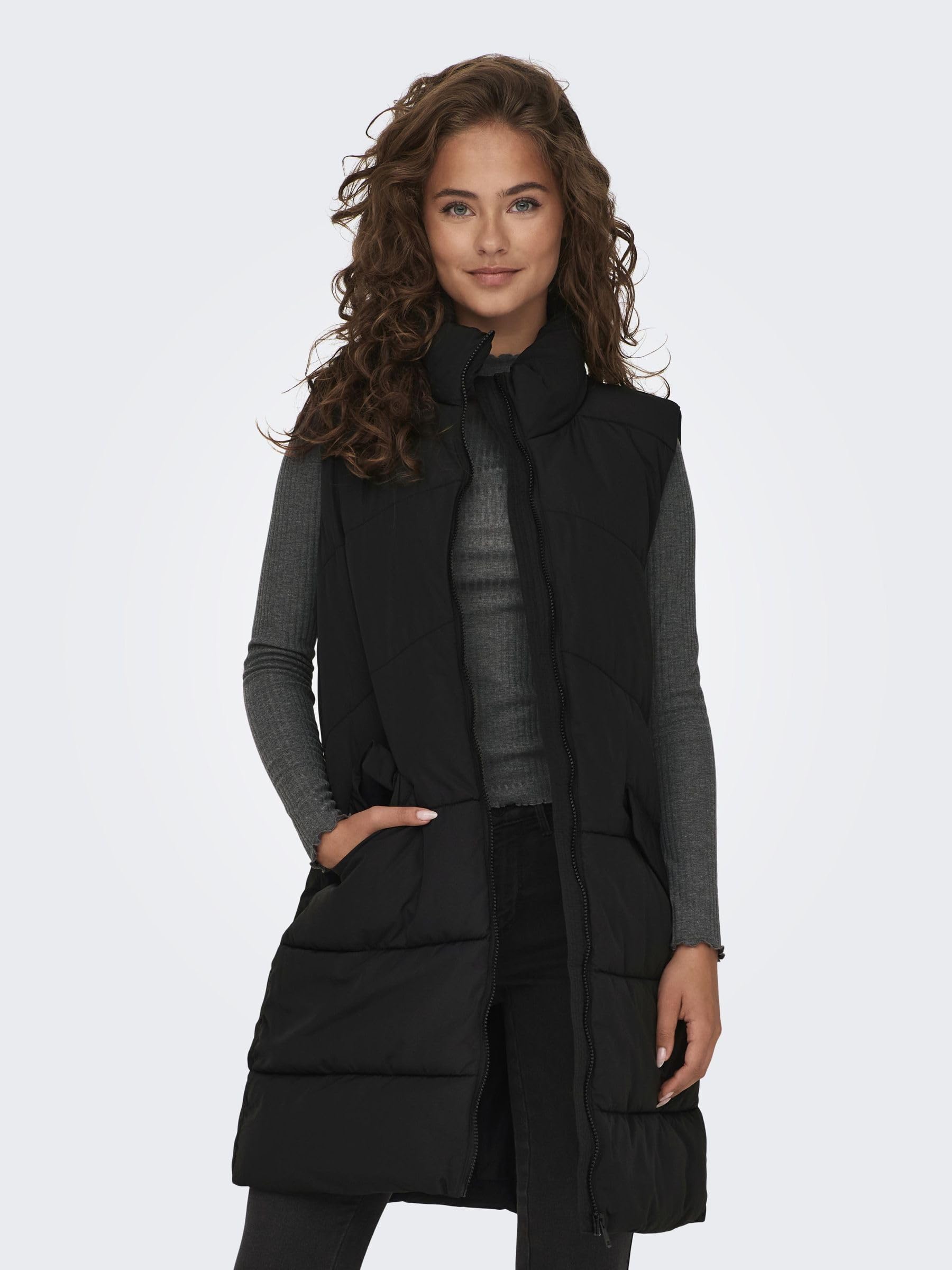 ONLY Onlmatilde Long Waistcoat Otw Noos Manteau Femme