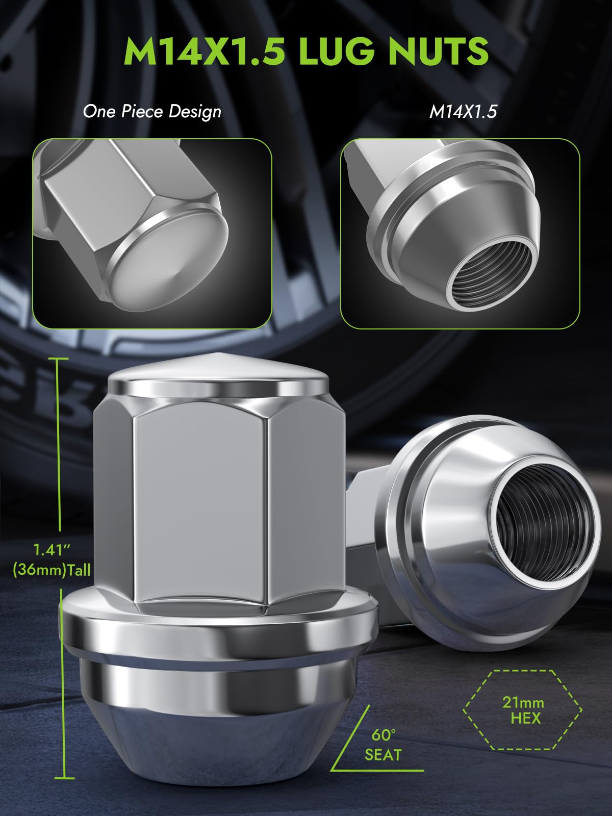 Amazon.com: AUTOPTIM M14x1.5 OEM Lug Nuts - Replacement for Ford