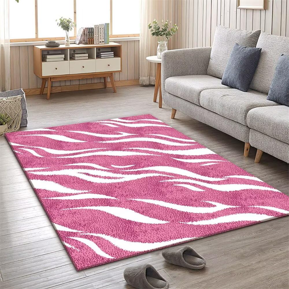 Tapis de sol rose 120x180cm pour une ambiance festive en salle à manger